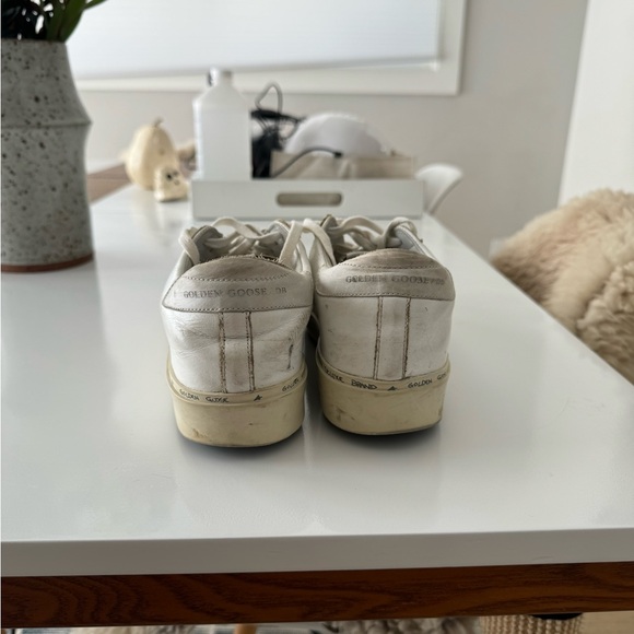 Golden Goose Leather Distressed Accent Sneakers - Picture 4 of 5